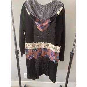 Lace, floral, maxi cardigan